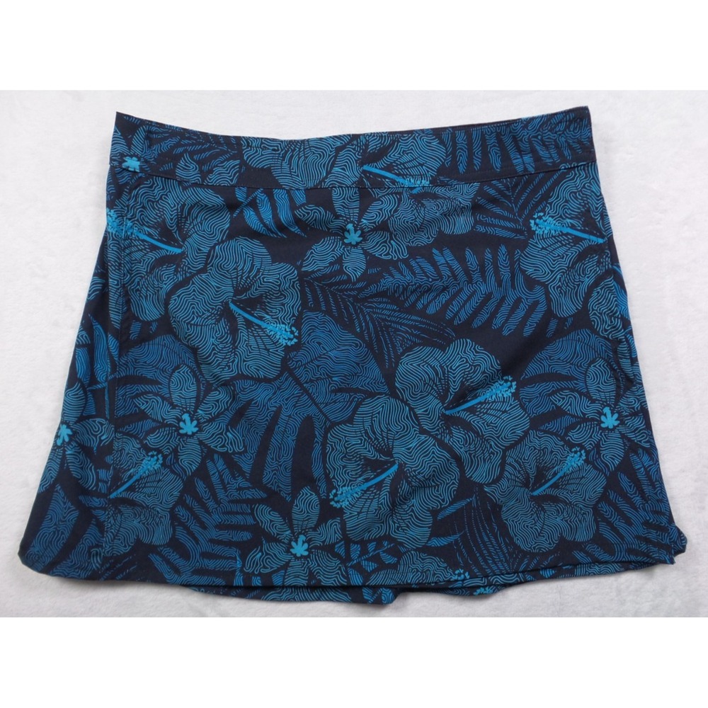 RipSkirt Hawaii Skirt Womens Size Medium Blue Floral Maui Moonlight Wrap NWT